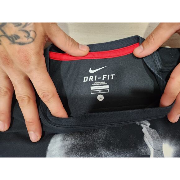 Vtg Mens Nike Lebron James LA Beats By Dre Pro Dri-Fit T-Shirt Black Size Large - Picture 2 of 4